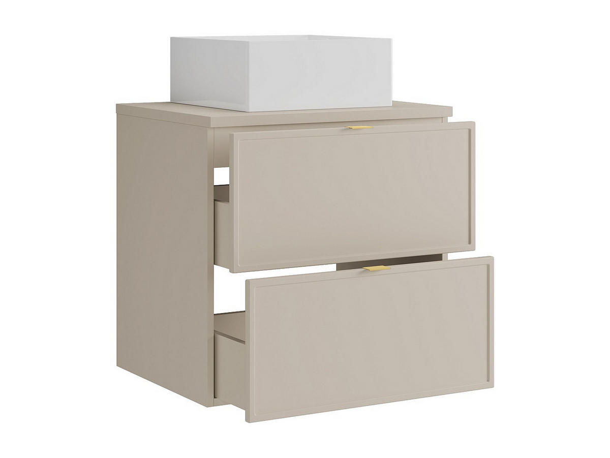 EINZELWASCHTISCH - 60 cm x 45 cm - Holz, Platte - Beige - ONDIL - Beige, Holz (60/60/45cm) - Vente-Unique