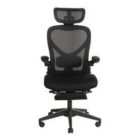 DREHSTUHL 67/67/129 cm schwarz aus Schaumstoff mit 3D-Kopfstütze und Klappfunktion - Schwarz, Kunststoff (62/129/48.5cm) - OKWISH
