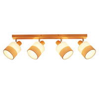 DECKENSTRAHLER Leniq 16/13/68 cm - Beige, Holz (68/16/13cm) - ZMH