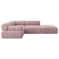 ECKSOFA modulares Sofa Felto-L1 - 285x190x70 cm Rosa Cord - Rosa, Holzwerkstoff/Textil (285/190cm) - ALTDECOR
