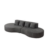 4-SITZER-SOFA DE-34556 Modularer Memory-Schaum Grau - Grau, Textil (110/65/310cm) - ComfortXL