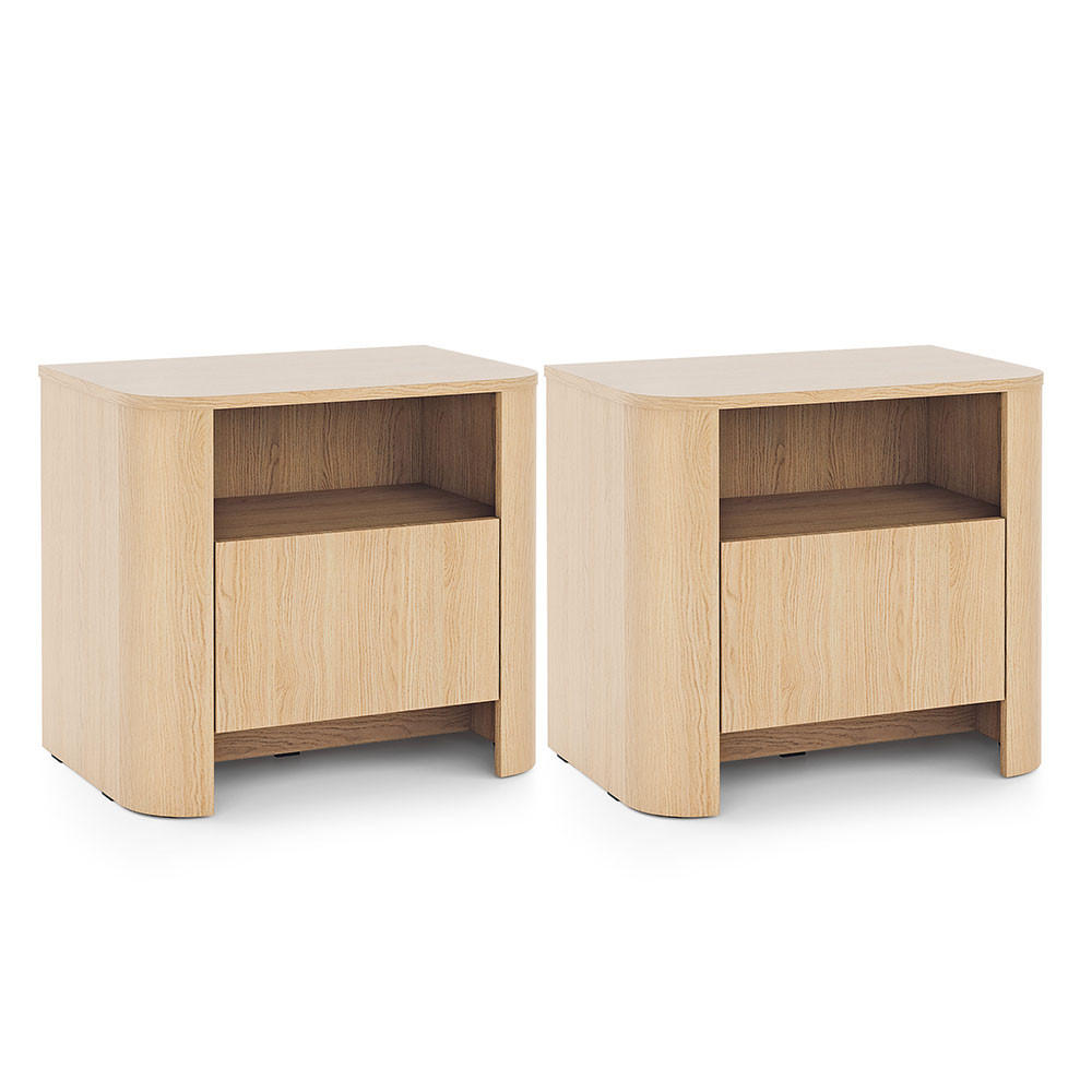 NACHTKONSOLE Bari Eiche Vicenza 58 / 39 / 52cm (2er-Set) - Eichefarben, Holz/Holzwerkstoff (58/52/39cm) - Feldmann-Wohnen
