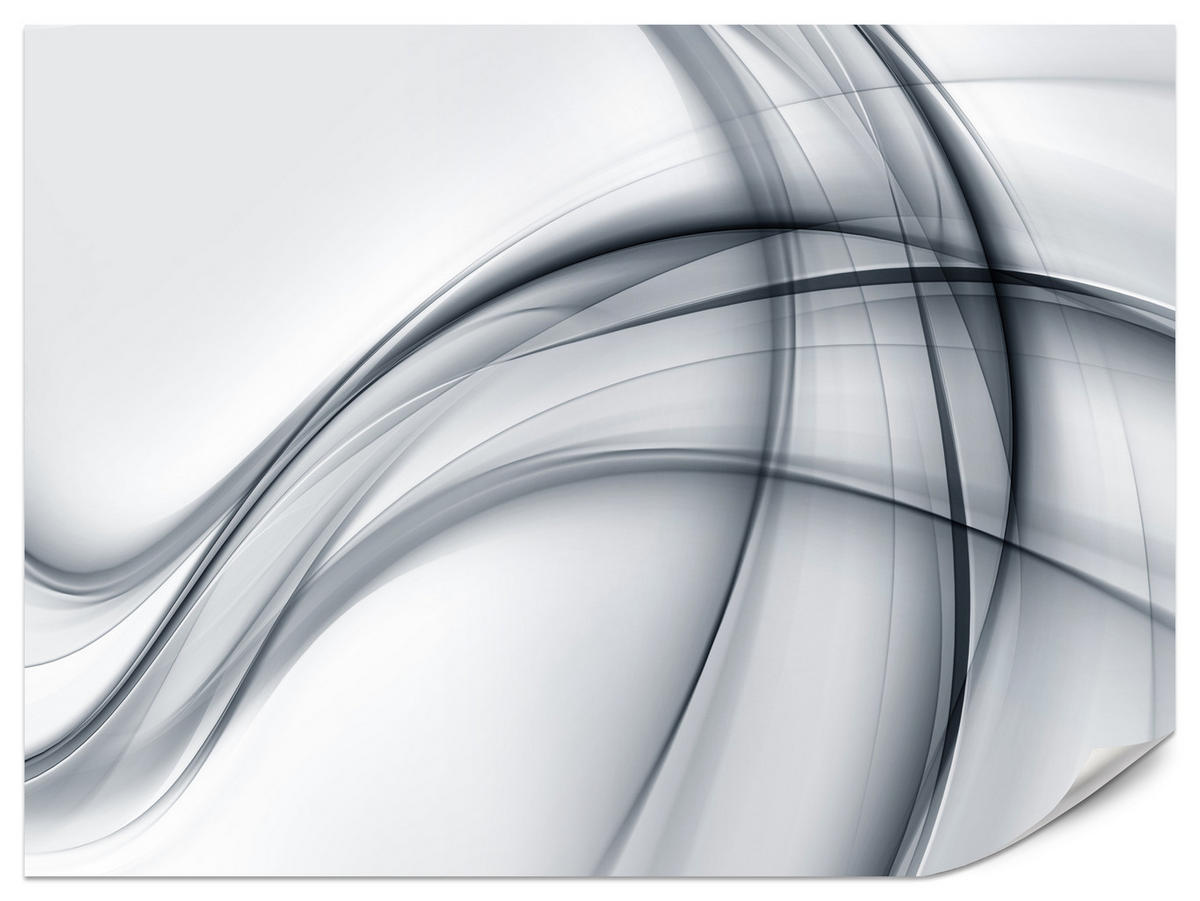 FOTOTAPETA Pre Obývaciu Izbu Abstraktné Sivé Línie Moderný Vzor 500 x 350 cm - čierna/sivá, papier (500/350cm) - Muralo