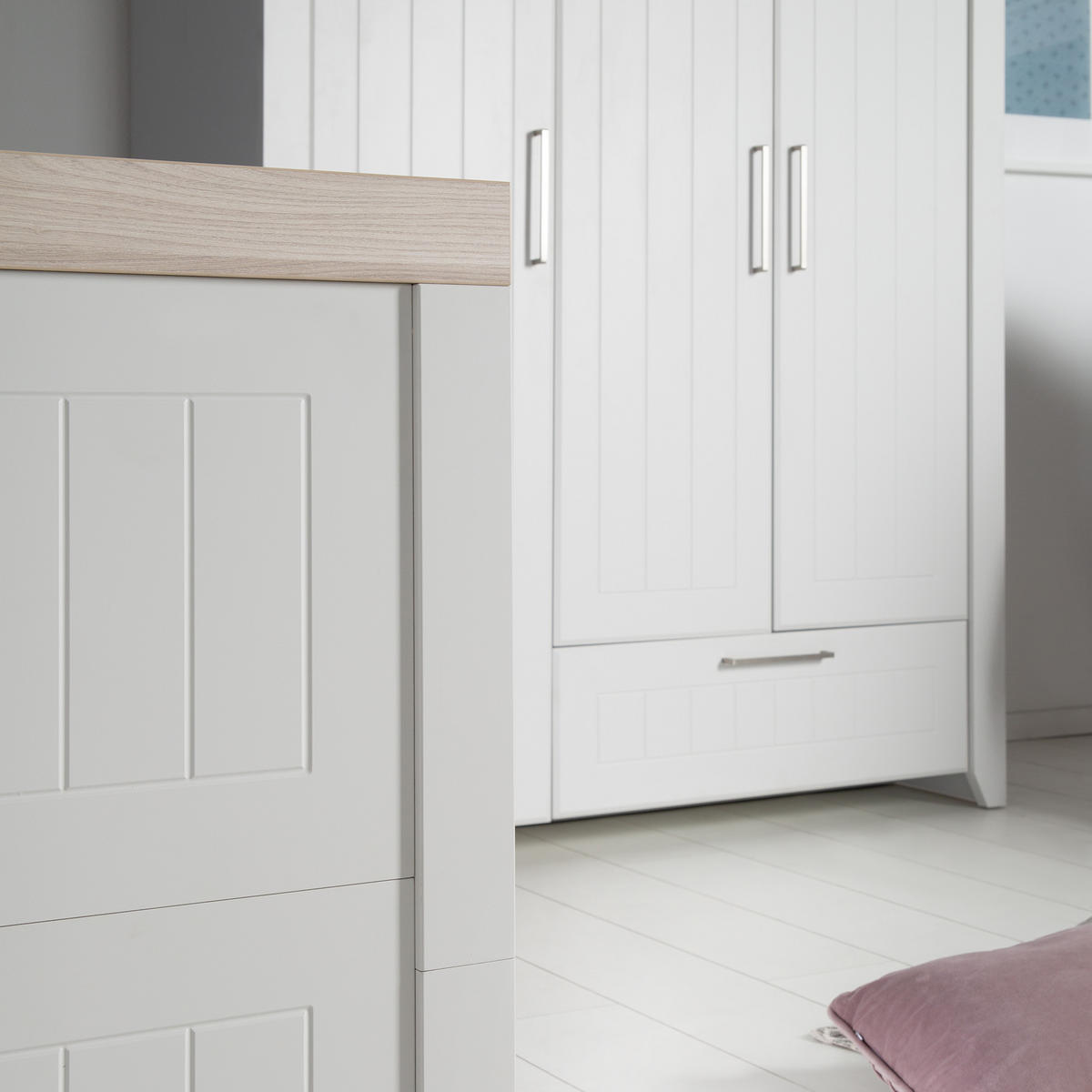 BABYBETT Helene 70 x 140 cm - Hellgrau, Holzwerkstoff (70/140cm) - Roba