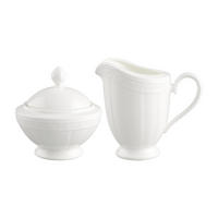 MILCH-ZUCKER-SET White Pearl weiß 2er Set - Weiß, Keramik (1/1cm) - Villeroy & Boch