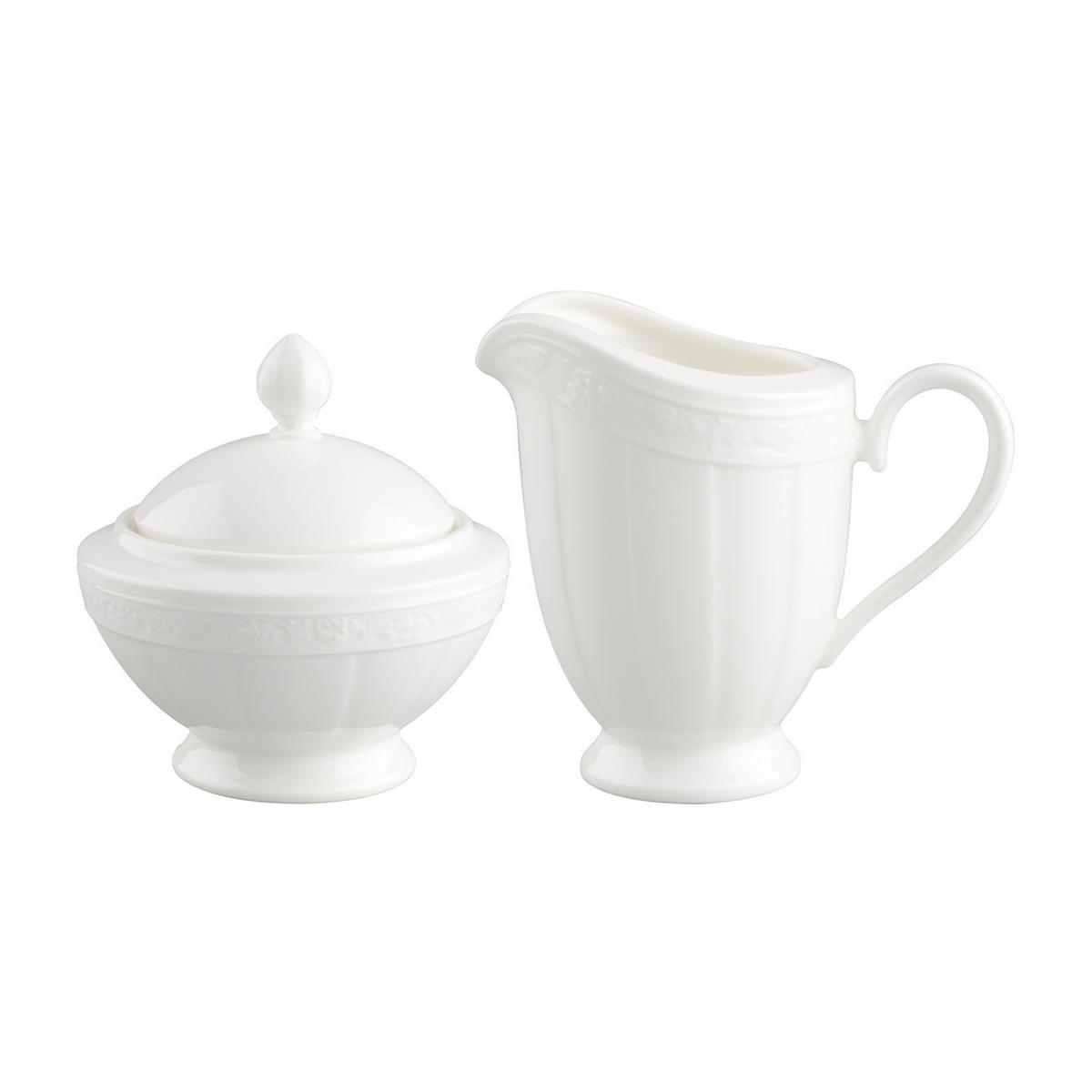 MILCH-ZUCKER-SET White Pearl weiß 2er Set - Weiß, Keramik (1/1cm) - Villeroy & Boch