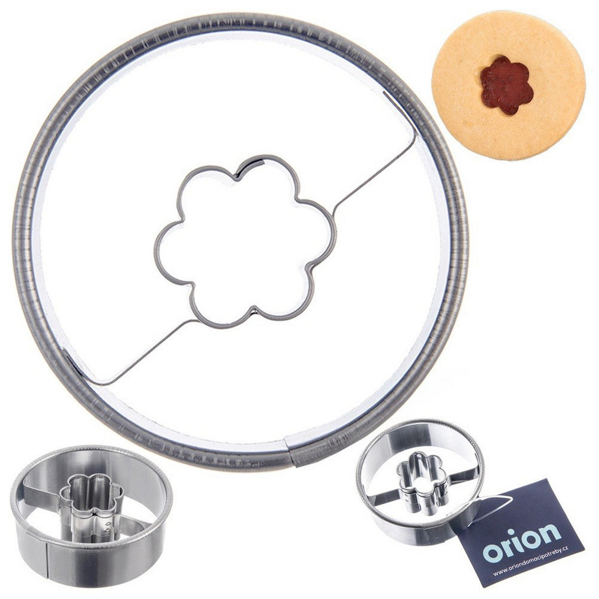 AUSSTECHFORM Blume mit Loch 4,5 cm Silber - Silberfarben, Metall (4.5/1.5/4.5cm) - Orion 