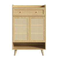 SCHUHSCHRANK Eiche hell 80/35/105 cm - Hellbraun, Holzwerkstoff (80/105/35cm) - PANGIVO