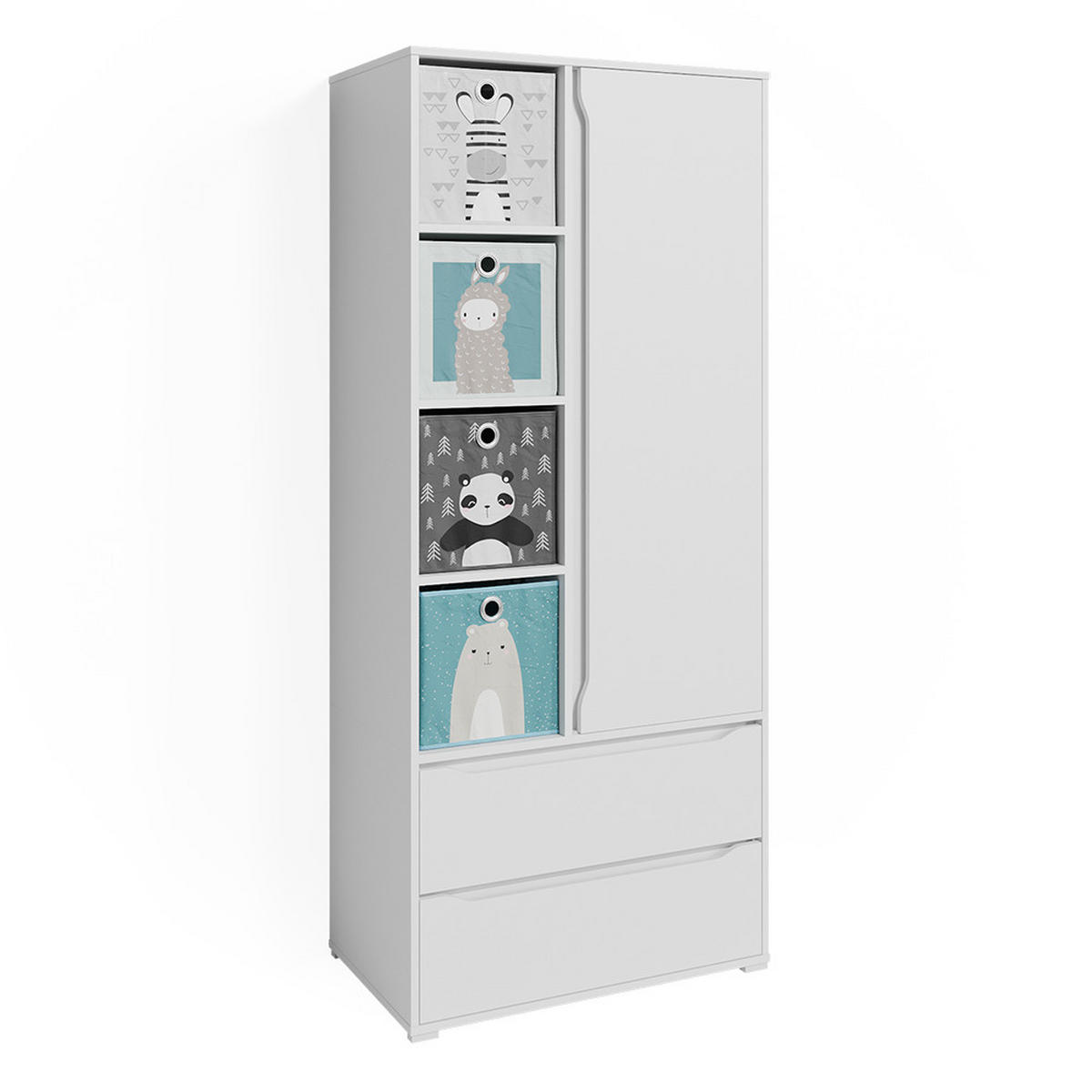 KLEIDERSCHRANK Ruben Weiß 80 x 189.9 cm - bílá, kompozitní dřevo (80/190/48cm) - Vicco