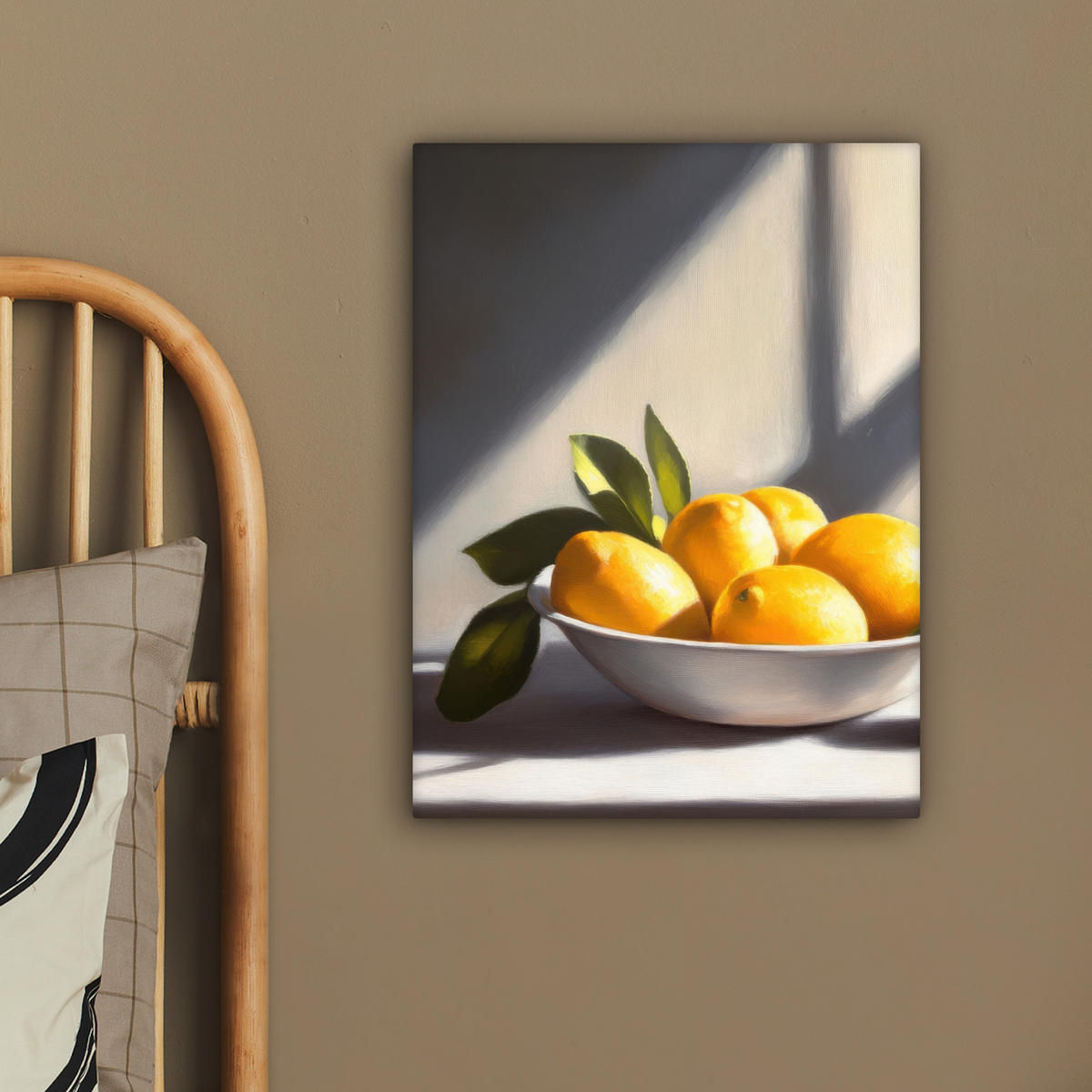 LEINWANDBILD Zitronen - Stilleben - Gelb 30x40 cm - Gelb, Textil (30/40cm) - MuchoWow