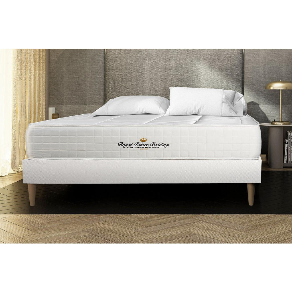 Thumbnail - Royal Palace Bedding Bettgestell, Weiß, Holz, H1, 5-Zonen, Höhe ca. 26 cm, 140x220 cm, Oeko-Tex® Standard 100, Schlafzim...