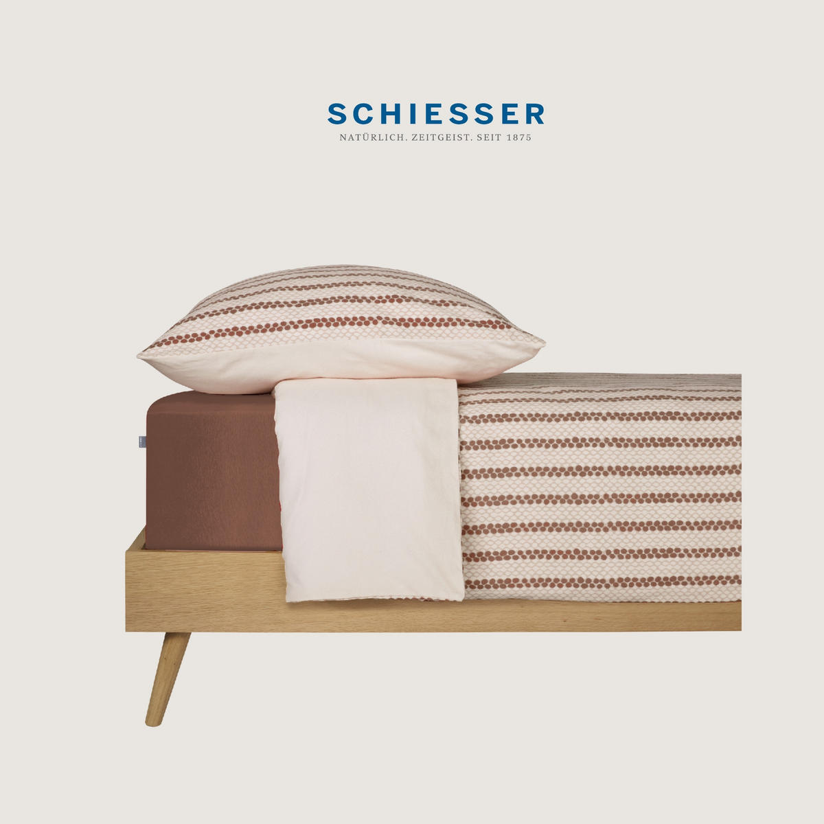 BETTWÄSCHESET Gwen - Feinbiber - 2-teilig - 155 x 220 cm - Creme - Creme, Textil (155/220cm) - SCHIESSER