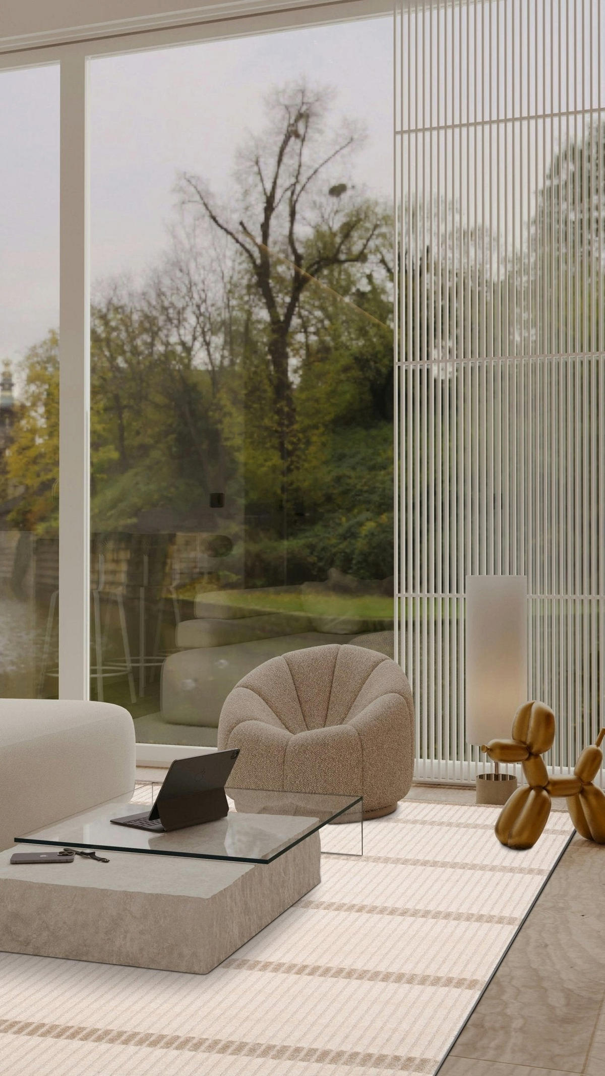 TEPPICH sehr weich grafisch Beige - Beige, Textil (120/170cm) - AFK Living