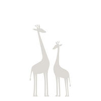 FOTOTAPETE Giraffen 150 x 279 cm - Grau, Papier (150/279cm) - Origin Wallcoverings