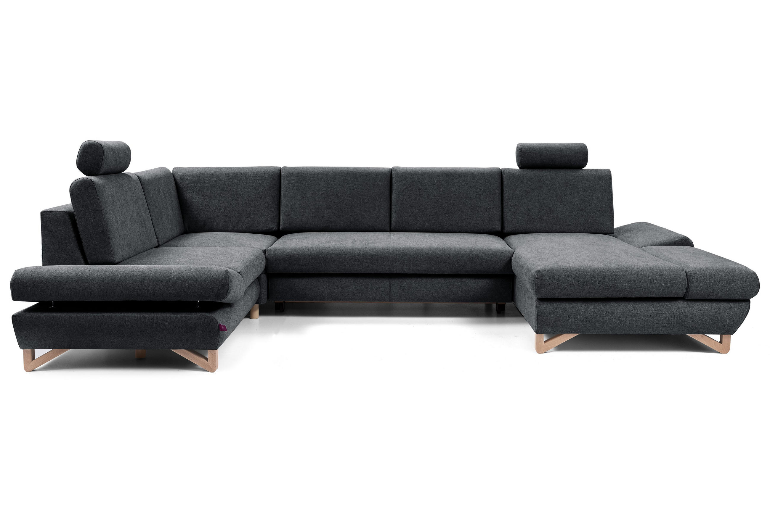 Masseno Wohnlandschaft Anthrazit 344x100x199 cm