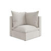 SOFAELEMENT Samt Stoff Beige - Hellbraun/Schwarz, Holzwerkstoff/Kunststoff (90/77/90cm) - Makamii