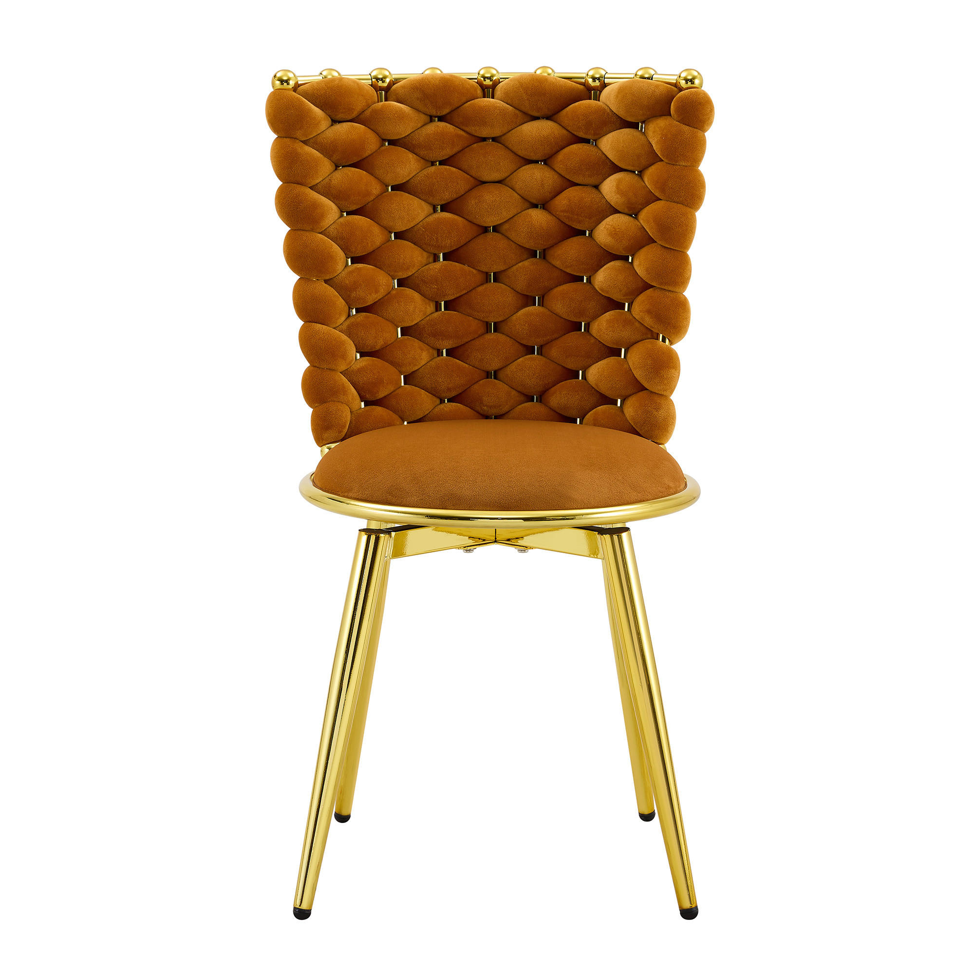 XXXLutz Esszimmerstuhl Orange, Gold 38x86.3x39.8 cm