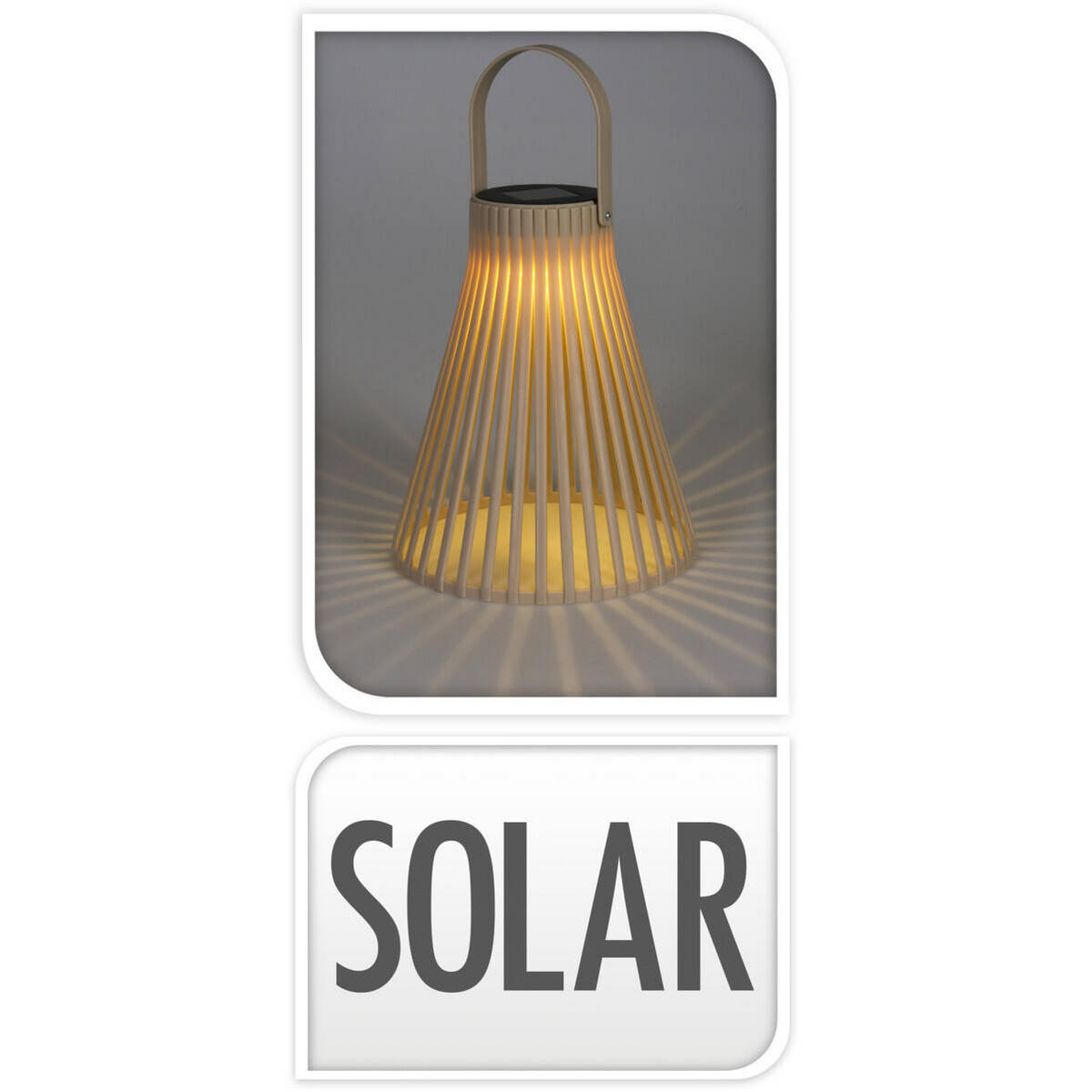 SOLARLATERNE Taupe 23,5 cm - Beige, Kunststoff (20/20/23cm) - Home Styling Collection