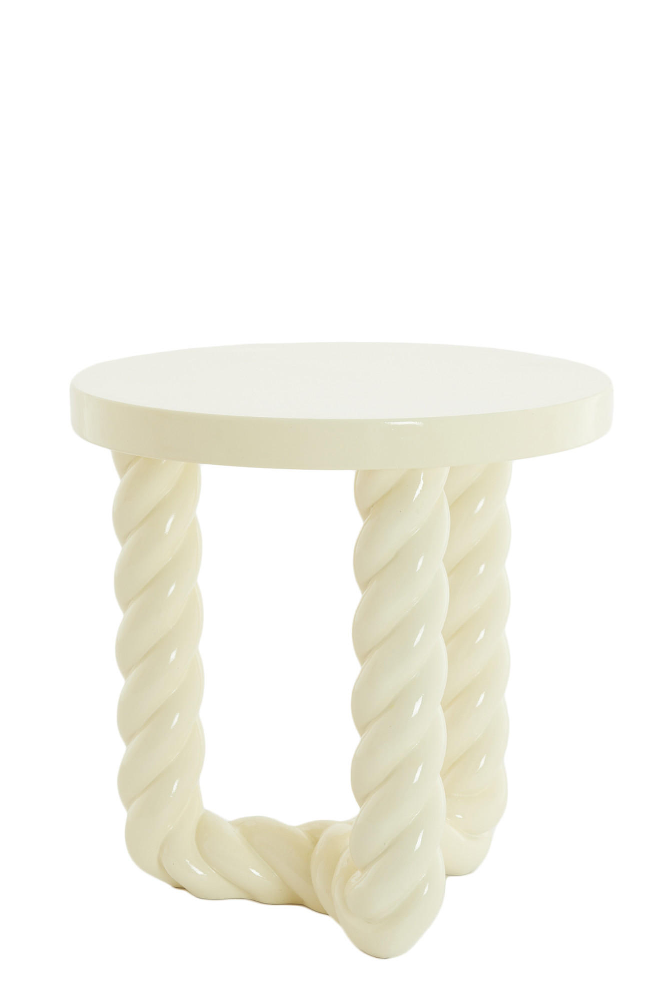 BEISTELLTISCH Vallejo Weiß Ø46/46 cm - Weiß, Kunststoff (46/46/46cm) - Light & Living