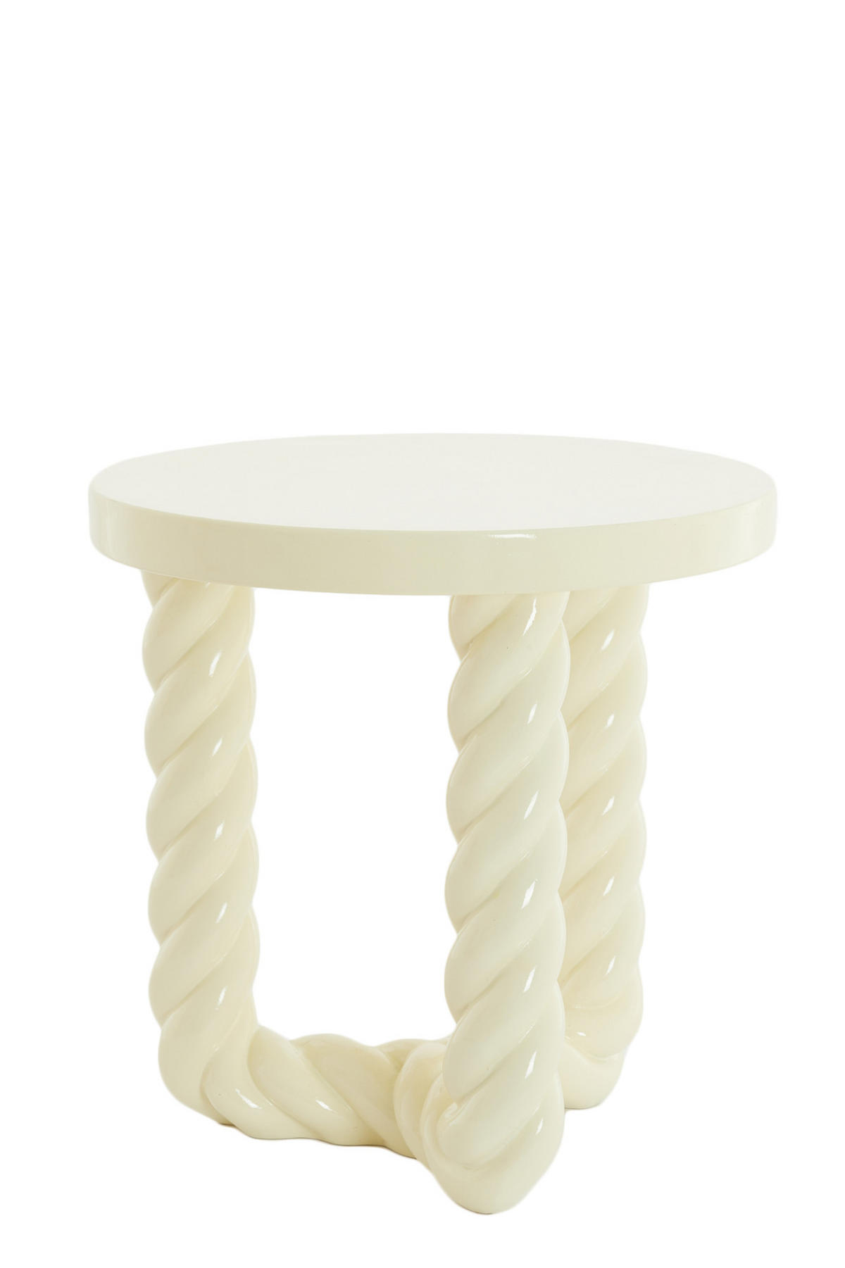BEISTELLTISCH Vallejo Weiß Ø46/46 cm - Weiß, Kunststoff (46/46/46cm) - Light & Living