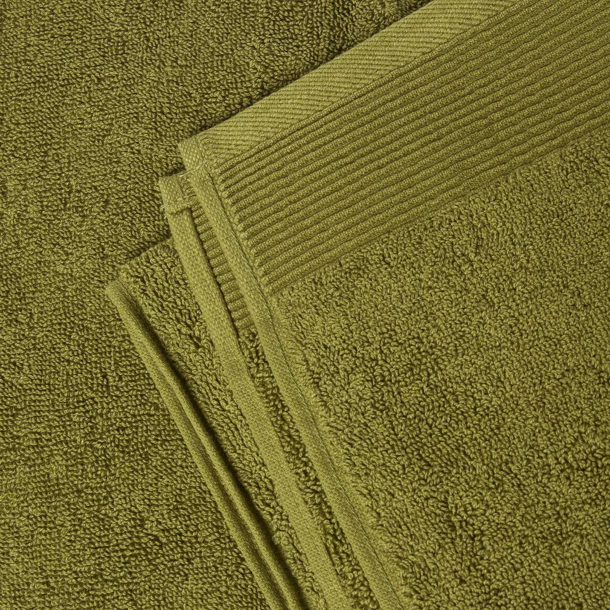 DUSCHTUCH Excellence olivgrün 70/130 cm - Olivgrün, Textil (70/130cm) - Homescapes