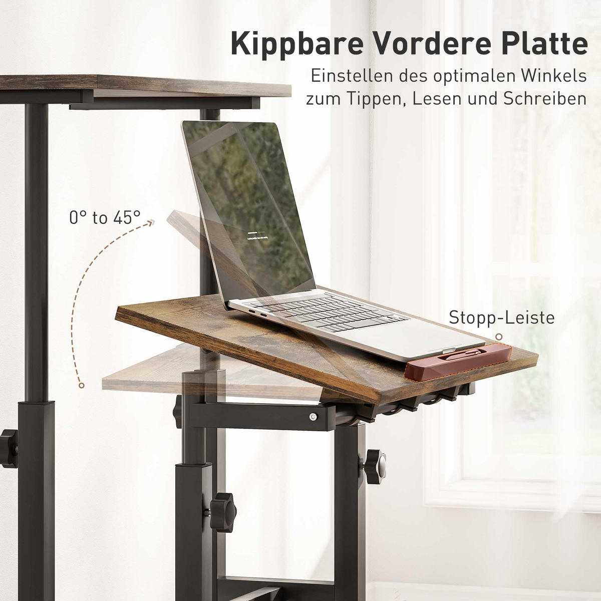 SCHREIBTISCH Rostfarben 60.0/60.0/120.0 cm - Rostfarben, Holzwerkstoff (60/60/120cm)