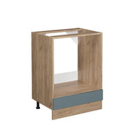 HERDUMBAUSCHRANK R-Line Blau-Grau 60 cm ohne AP - Honigeiche/Eiche Wotan, Holzwerkstoff (60/81.6/46cm) - Vicco