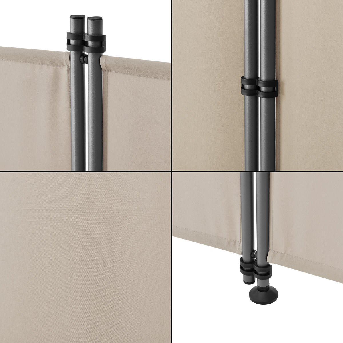 SICHTSCHUTZ Modica - Sandfarben, Textil/Metall (215/170cm) - pro.tec