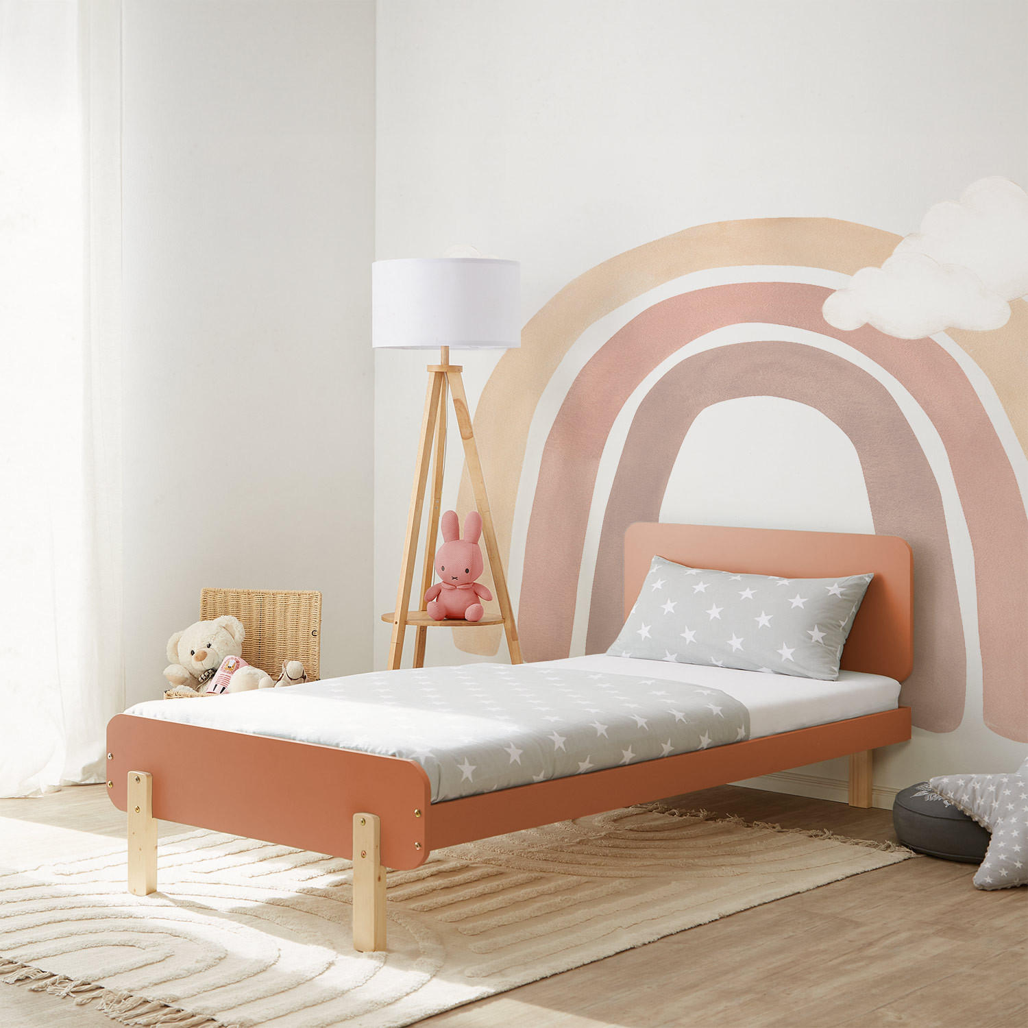 KINDERBETT altrosa 90/200 cm Lattenrost - Altrosa, Holz (95/77/209cm) - Homestyle4u