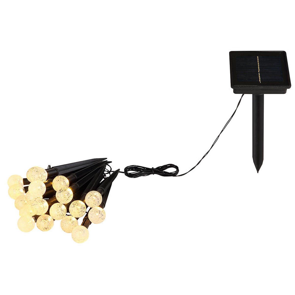 LED AUSSENLEUCHTE Solar Schwarz - Schwarz, Kunststoff (770/30/15cm) - Globo Lighting