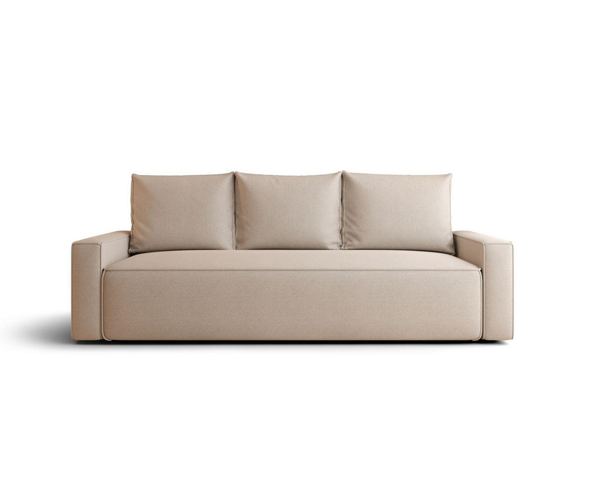 SOFA mit Schlaffunktion SAVIO Curio 15 - Beige, Textil (232/90/90cm) - Bedante