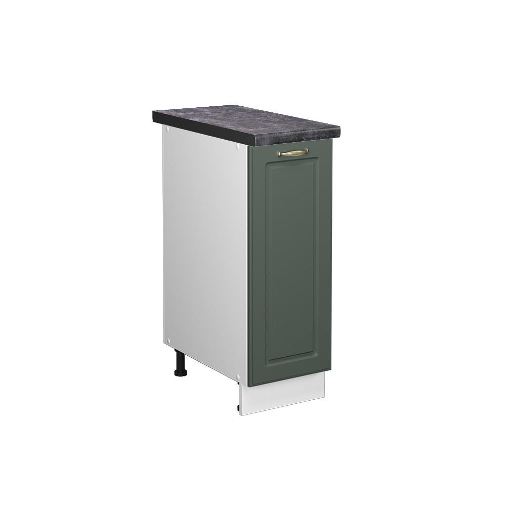 APOTHEKERUNTERSCHRANK Fame-Line Grün-Gold Landhaus 30 cm, AP Anthrazit - Weiß/Grün, Holzwerkstoff (30/82/60cm) - Vicco