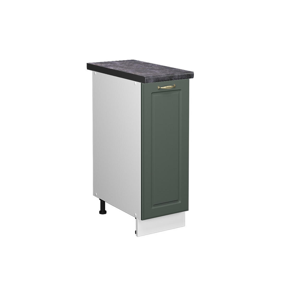 APOTHEKERUNTERSCHRANK Fame-Line Grün-Gold Landhaus 30 cm, AP Anthrazit - Weiß/Grün, Holzwerkstoff (30/82/60cm) - Vicco