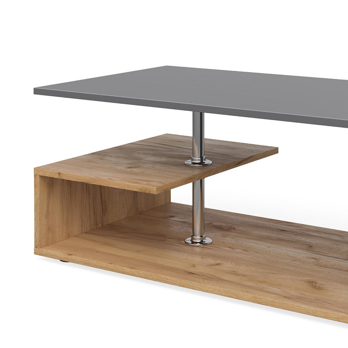 COUCHTISCH Guillermo Anthrazit/Sandeiche 91 x 52,6 cm - Anthrazit/Sonoma Eiche, Holzwerkstoff (52.6/91/41cm) - Vicco