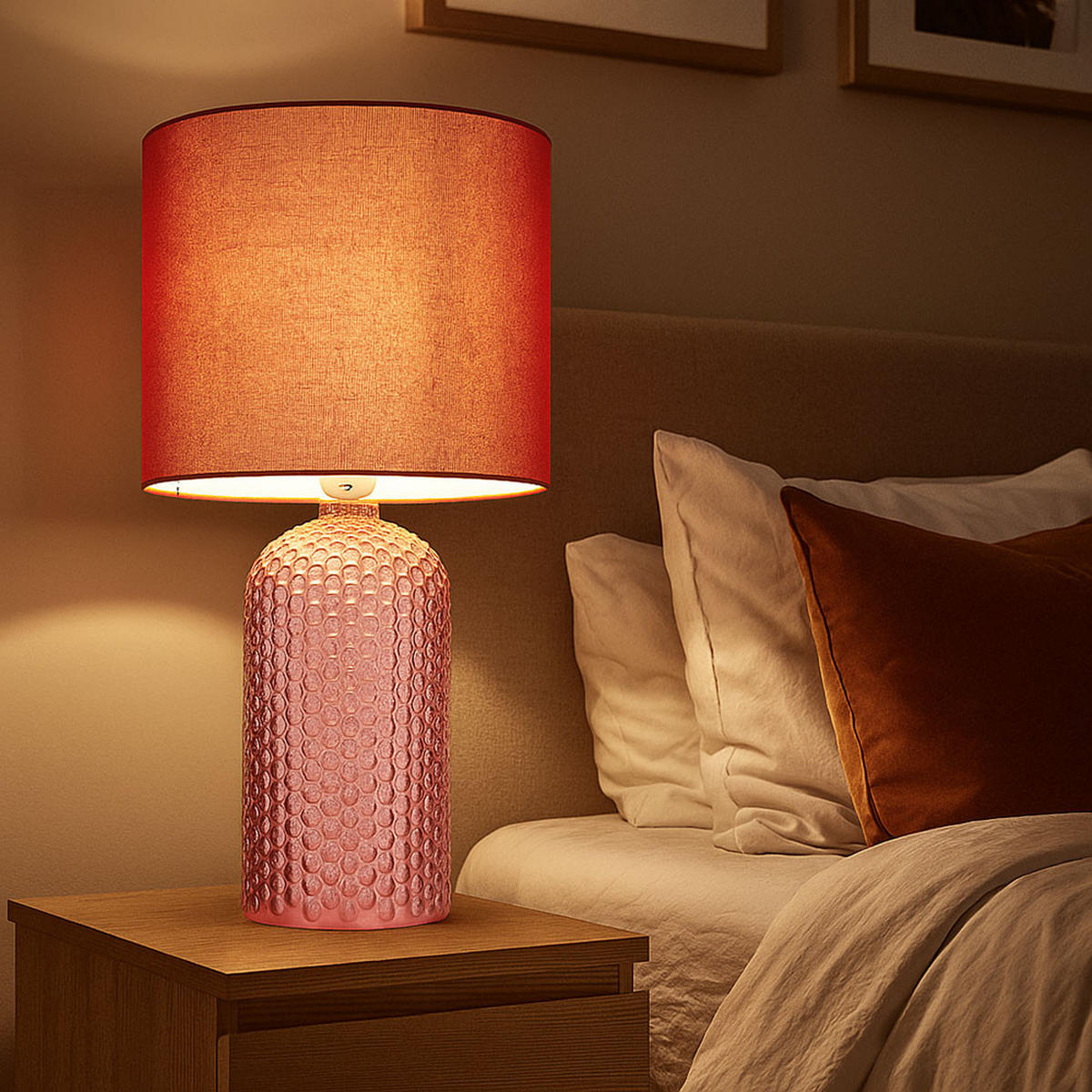 TISCHLEUCHTE SOFIA Glas Rot - Rot, Glas (26.5/26.5/50cm) - Globo Lighting
