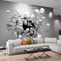 SELBSTKLEBENDE FOTOTAPETE 196/140 cm - Weiß/Grau, Kunststoff/Textil (196/1cm) - KUNSTLOFT