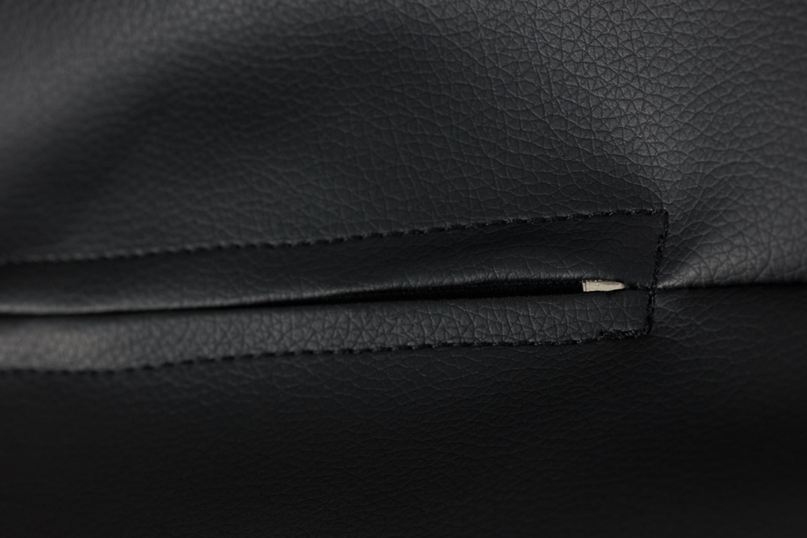 SITZSACK COSMO aus Lederoptik, Schwarz - Schwarz, Textil (85/80/85cm) - KONSIMO®