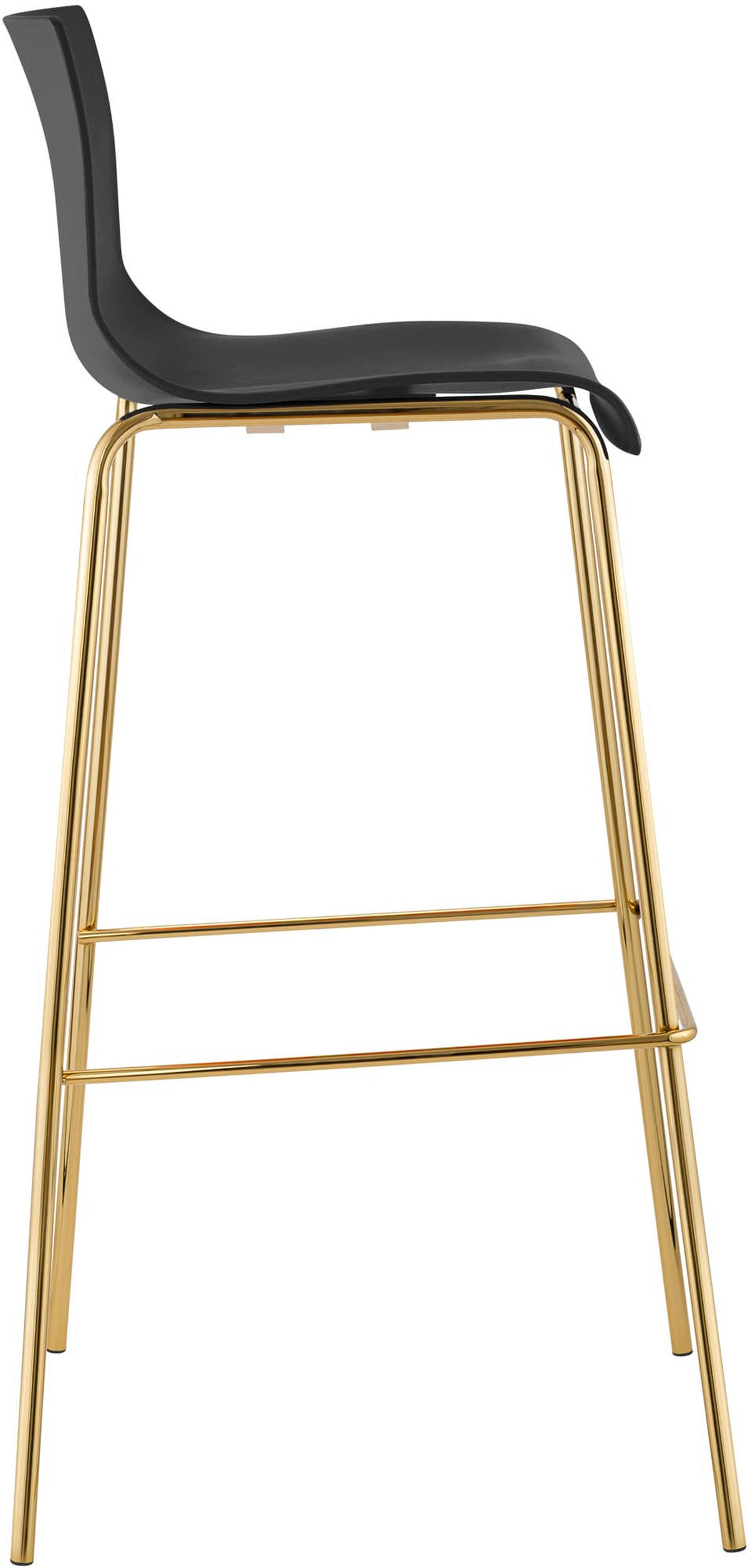 BARHOCKER Tenar Kunststoff Schwarz Gold - Schwarz, Kunststoff (43/100/48cm) - DELUKE