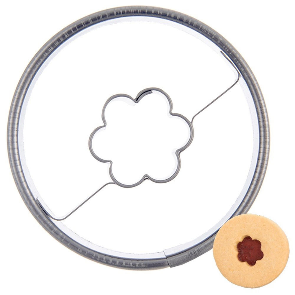 AUSSTECHFORM Blume mit Loch 4,5 cm Silber - Silberfarben, Metall (4.5/1.5/4.5cm) - Orion 