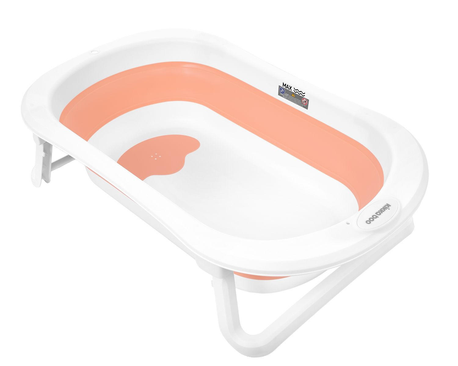 BABYBADEWANNE Fiji rosa rutschfest Wasserablauf leicht zu reinigen - Rosa, Kunststoff (47/80cm) - Kikka boo