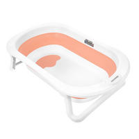 BABYBADEWANNE Fiji rosa rutschfest Wasserablauf leicht zu reinigen - Rosa, Kunststoff (47/80cm) - Kikka boo