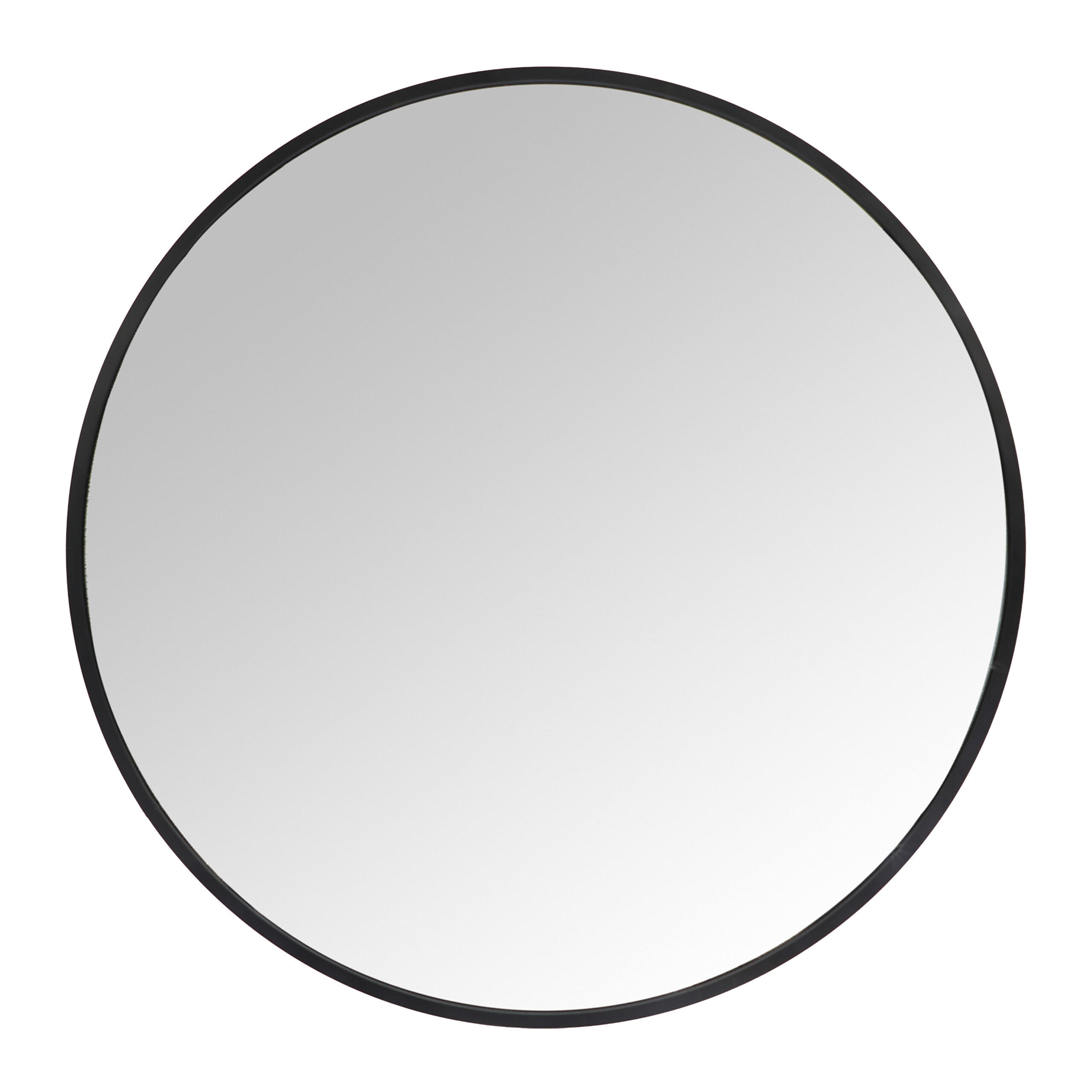 SPIEGEL - Schwarz, Glas/Metall (70/70/3cm) - Relaxdays