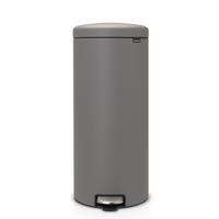 TRETEIMER NewIcon, Stahl, Mineral Concrete Grey, 30 L - Grau, Metall (29.3/67.9/38cm) - Brabantia