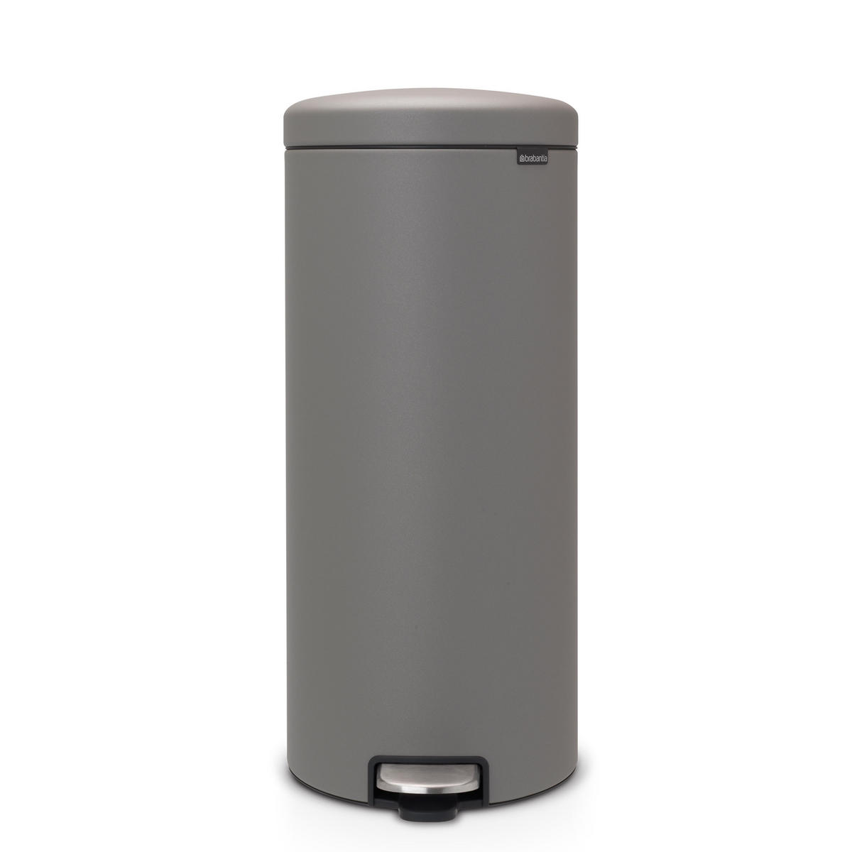 TRETEIMER NewIcon, Stahl, Mineral Concrete Grey, 30 L - Grau, Metall (29.3/67.9/38cm) - Brabantia