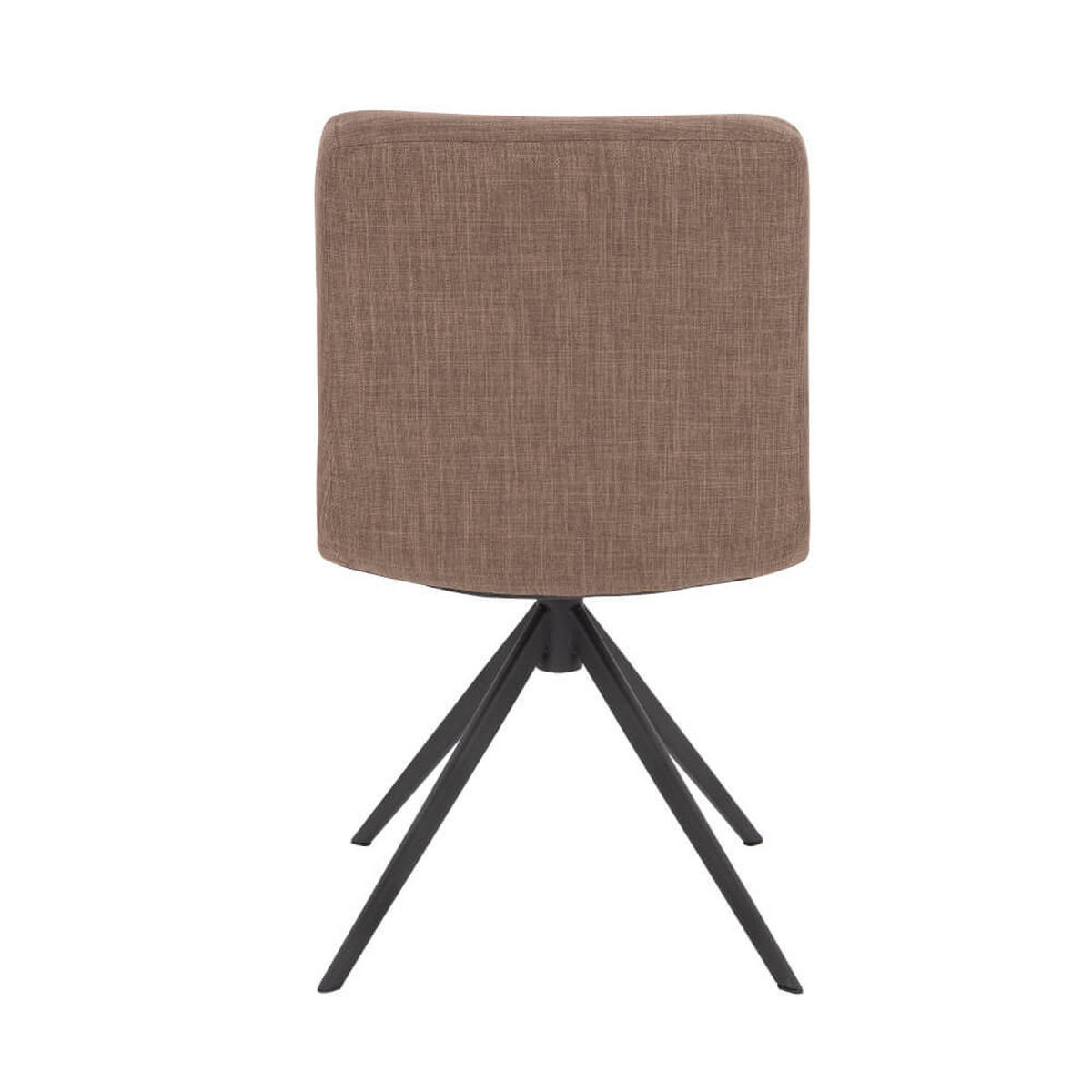 ESSZIMMERSTUHL drehbar Webstoff NODA – 2er Set Grau / Braun - Dunkelbraun/Graubraun, Textil/Metall (61/84/47cm) - Home Deluxe