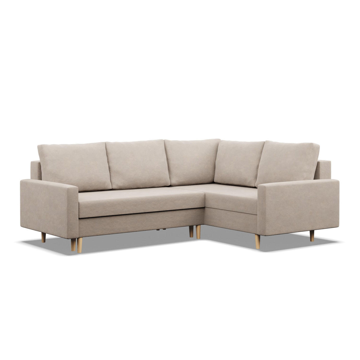 ECKSOFA Blank rechts beige - Beige, Textil (223/172cm) - SIMKAM Furniture