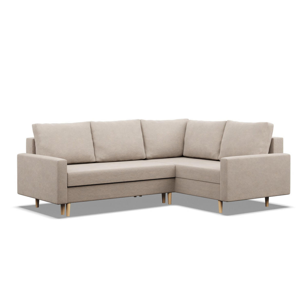 ECKSOFA Blank rechts beige - Beige, Textil (223/172cm) - SIMKAM Furniture