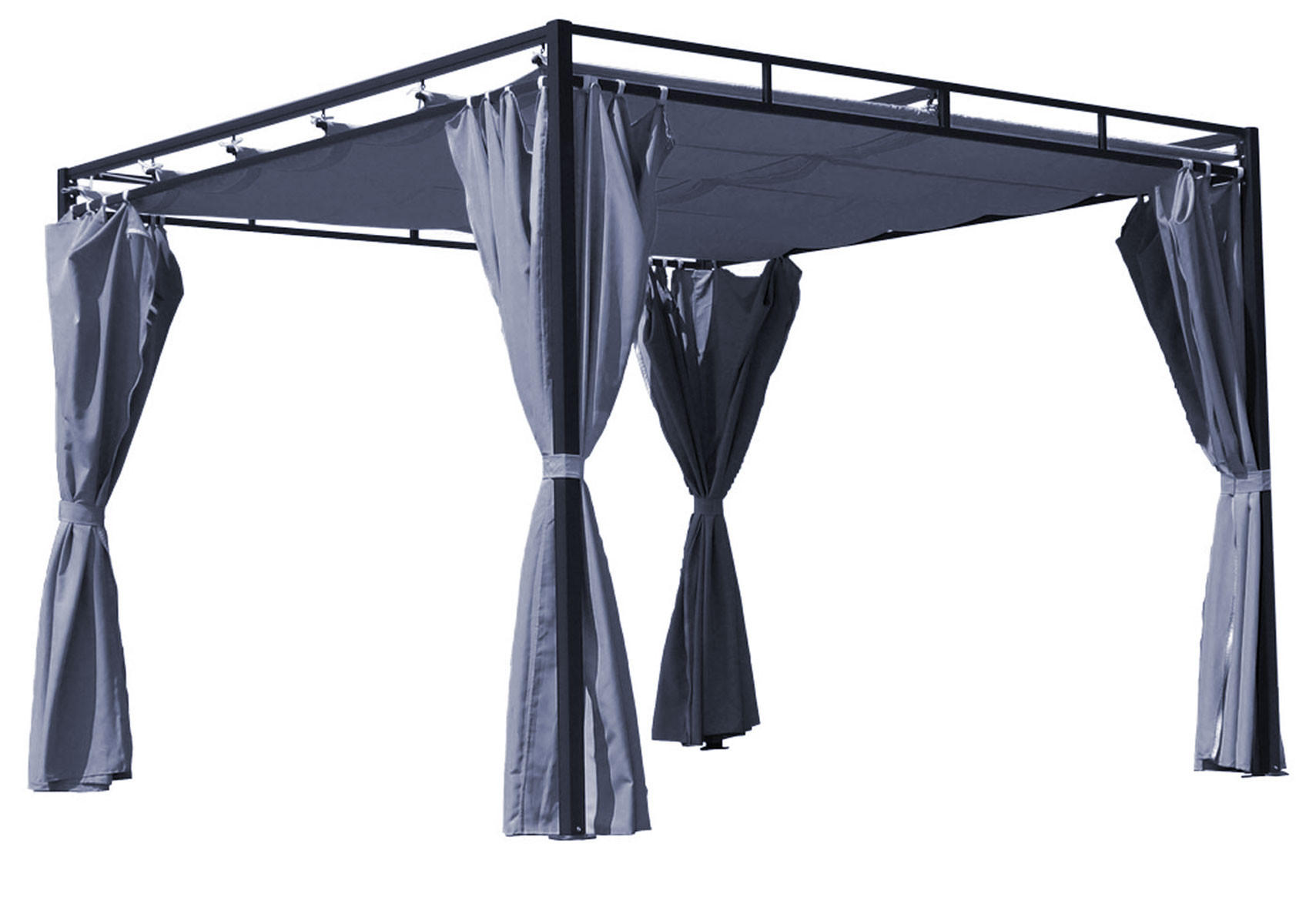 ERSATZDACH Flachdachpergola Firenze 3x3 Meter Grau - Grau, Textil (288/1/288cm) - QUICK STAR