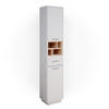 BADSCHRANK Beatrice Weiß 38 x 190 cm - Weiß, Holzwerkstoff (38/190/30cm) - Vicco