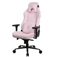GAMINGSTUHL Vernazza Supersoft™ Stoff Rosa - Pink/Schwarz, Textil/Metall (68/135/50cm) - Arozzi